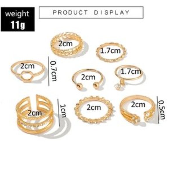 NEW! Rings.8pcs/set. - Picture 2 of 5